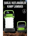 Led Lamba Kamp Lambası Hafif Taşınabilir Şarj Süreli Akordeon El Fenerli