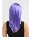 Lila Renk Uzun Düz Parti Peruğu