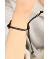 LOVE (Aşık) Siyah Deri İpli Unisex Mood Bileklik