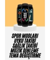 M6 Akıllı Bileklik Siyah Adımsayar Spor Takibi Android ve İOS Uyumlu