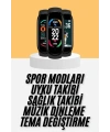 M6 Akıllı Bileklik Siyah Adımsayar Spor Takibi Android ve İOS Uyumlu