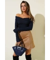Madonna Çapraz Yaka Bluz lacivert t4331