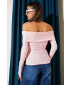 Madonna Yaka Düğmeli Bluz pembe t4329