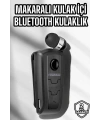 Makaralı Bluetooth Kulaklık Kulak İçi Android iOS Uyumlu Titreşimli