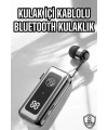 Makaralı Bluetooth Kulaklık Kulak İçi Dijital Göstergeli Yüksek Ses Kaliteli