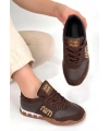 Marje Kahverengi Cilt Bağcıklı Spor Ayakkabı
