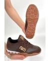 Marje Kahverengi Cilt Bağcıklı Spor Ayakkabı