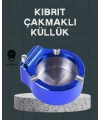 Masa Üstü Çakmaklı Küllük Paslanmaz Metal Gövde