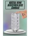 Masa ve Gece Lambası Şık ve Dayanıklı Sensörlü Şarjlı Kristal Lamba