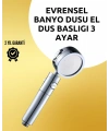 Masaj ve Yağmur Modlu Çok İşlevli Paslanmaz Çelik Duş Başlığı