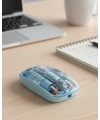 Mavi Kablosuz Mouse Bluetooth ve USB Çift Mod Bağlantılı