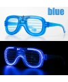 Mavi Led Işıklı Parti Gözlüğü - Neon Glow Şerit Gözlük 3 Modlu