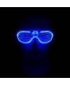Mavi Led Işıklı Parti Gözlüğü - Neon Glow Şerit Gözlük 3 Modlu