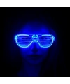 Mavi Led Işıklı Parti Gözlüğü - Neon Glow Şerit Gözlük 3 Modlu