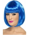 Mavi Renk Parti Peruğu Kısa Küt Saç