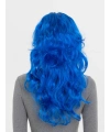 Mavi Renk Uzun Dalgalı Parti Peruğu