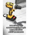 Metal Dişli 24W Akülü Matkap -Çift Bataryalı ve LED Çalışma Işığı ile Tam Set