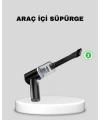 Mini Şarjlı Araç Süpürgesi – 120W Güçlü Motor, 5500PA Vakum Emiş, Yıkanabilir Filtre