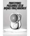 Mini Sıfır Sakal Yanak Tıraş Makinesi USB Şarjlı Sıfır Sakal Taşınabilir Korumalı
