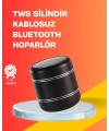 Mini Silindir Kablosuz Hoparlör Güçlü Ses 4W Bas + TWS Senkron Özellik