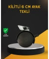 Mobilya İçin Kilitli 6 cm Ayak Tekli Satış