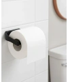 Modern Siyah Tuvalet Kağıtlığı Duvar Tipi Minimal Tasarım Peçetelik
