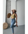Mom fit bıyık kar yıkama jeans pantolon koyu mavi d2006