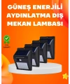 Montajlı Güneş Enerjili Duvar Tipi Aydınlatma – 8 Saat Çalışma Süresi