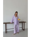 Müslin kumaş kimono lila pt