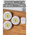 Mutfak Dolap Altı Işığı Uzaktan Kumandalı Yapışkanlı Kablosuz Pilli