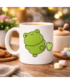 Mutlu Kurbağa Tasarımlı Porselen Kupa MODEL 91 – Eğlenceli, Tatlı ve Neşe Dolu Kahve Kupası