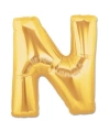 N Harf Folyo Balon Altın Renk  40 inç