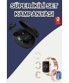 Nabız Ölçer Hediye Bileklikli Akıllı Saat ve Dijital Göstergeli Bluetooth Kulaklık Çoklu Şarj Girişi