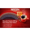 Nescafe Classic 2 gr Stick Hazır Kahve 200 Adet %100 Çözünebilir Yoğun Aromalı Ekonomik Paket