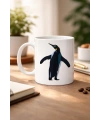 Nihilist Penguen Tasarımlı Porselen Kupa MODEL 159 – Sürüden Ayrılanlara Özel Minimalist Kahve Kupası – Özgün Tasarım Hediyelik Kupa