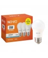 NO-VO 3LÜ AVANTAJ PAKET 9W BEYAZ LED AMPUL E27 806LM 6500K 15.000 SAAT ÖMÜR