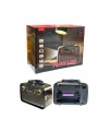 Nostalji Radyo Bluetooth Hoparlör USB-SD Kart Giriş Led Fener Işıklı Bataryalı Pilli