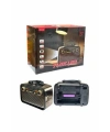 Nostalji Radyo Bluetooth Hoparlör USB-SD Kart Giriş Led Fener Işıklı Bataryalı Pilli