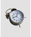 Nostaljik Büyük Boy Metal Masa Saati Bronz Kaplama ve Yüksek Sesli Alarm