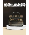 Nostaljik Radyo Bluetooth Bağlantılı Müzik Kutusu Ahşap