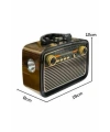 Nostaljik Radyo Bluetooth Bağlantılı Müzik Kutusu Ahşap