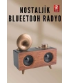 Nostaljik Radyo Bluetooth Bağlantılı Şarjlı Yüksek Ses Kaliteli