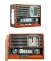 Nostaljik Vintage Radyo Taşınabilir Bluetooth Bağlantılı Hoparlör Radyo