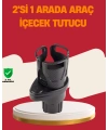 Otomobil Bardak Tutucu İkisi Bir Arada 360° Dönebilen Geniş Kapasiteli