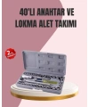 Otomotiv ve Ev Kullanımı İçin 40 Parça Lokma Anahtar Seti Taşıma Çantalı