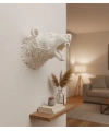 Özel Tasarım Beyaz Ayı Duvar Aksesuarı 3D Dekoratif Heykel 25x19 cm
