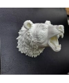 Özel Tasarım Beyaz Ayı Duvar Aksesuarı 3D Dekoratif Heykel 25x19 cm