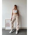 Paraşüt pantolon bej