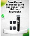 Paslanmaz Bıçaklı, Şarjlı ve Sessiz Saç Sakal Kesme Makinesi – Ev Kullanımı İçin İdeal