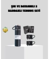 Paslanmaz Çelik 500 ml Termos Seti – 8 Saat Isı Koruma, Vakumlu, Sızdırmaz ve Taşınabilir